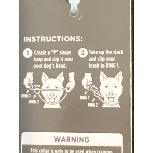 Top Paw No Pull Chain Dog Training Collar Black Metal Adjustable Sz Medium NWT - Picture 4 of 4